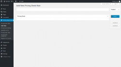 Page screenshot: Pricing Deals Rules → Add New