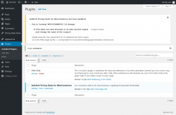 Page screenshot: Plugins ‹ Test site — WordPress