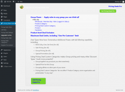 Page screenshot: Pricing Deals Rules → Upgrade to Pro