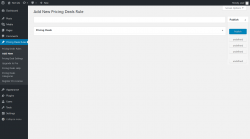 Page screenshot: Pricing Deals Rules → Add New