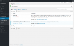 Page screenshot: Plugins ‹ Test site — WordPress