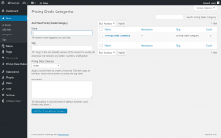 Page screenshot: Pricing Deals Rules → Pricing Deals Categories