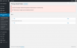 Page screenshot: Pricing Deals Rules