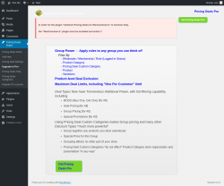 Page screenshot: Pricing Deals Rules → Upgrade to Pro