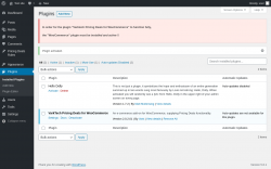 Page screenshot: Plugins ‹ Test site — WordPress