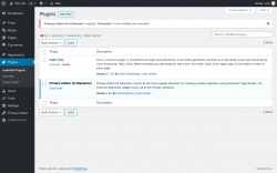 Page screenshot: Plugins ‹ Test site — WordPress