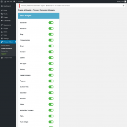 Page screenshot: Primary Addon → Enable & Disable