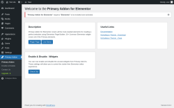 Page screenshot: Primary Addon