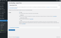Page screenshot: Print My Blog → Quick Print