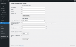 Page screenshot: Settings &rarr; Personalization API