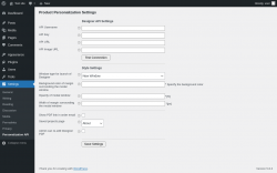 Page screenshot: Settings &rarr; Personalization API