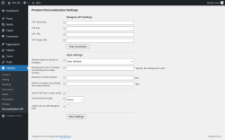 Page screenshot: Settings &rarr; Personalization API