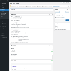 Page screenshot: Images &rarr; Add New Image