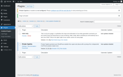Page screenshot: Plugins &lsaquo; Test site &mdash; WordPress