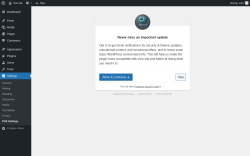 Page screenshot: PSS Settings ‹ Test site — WordPress