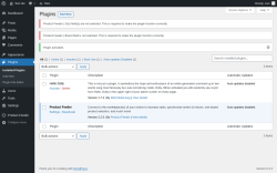 Page screenshot: Plugins &lsaquo; Test site &mdash; WordPress