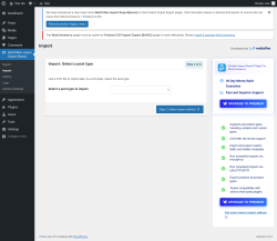 Page screenshot: WebToffee Import Export (Basic) → Import