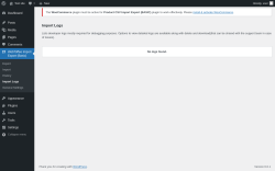 Page screenshot: WebToffee Import Export (Basic) → Import Logs