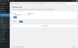 Page screenshot: WebToffee Import Export (Basic) → History