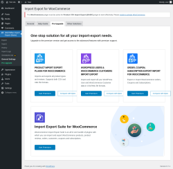 Page screenshot: WebToffee Import Export (Basic) → General Settings → Pro Upgrade