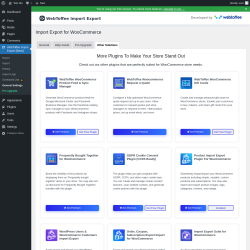 Page screenshot: WebToffee Import Export (Basic) → General Settings → Other Solutions