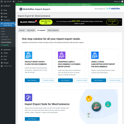 Page screenshot: WebToffee Import Export (Basic) &rarr; General Settings &rarr; Pro Upgrade