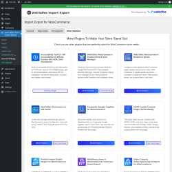 Page screenshot: WebToffee Import Export (Basic) → General Settings → Other Solutions