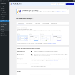 Page screenshot: Profile Builder &rarr; Settings