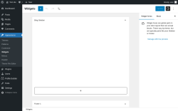Page screenshot: Widgets &lsaquo; Test site &mdash; WordPress