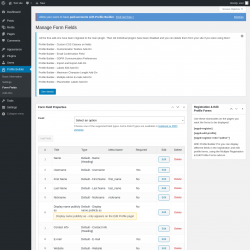 Page screenshot: Profile Builder → Form Fields