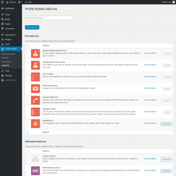 Page screenshot: Profile Builder → Add-Ons