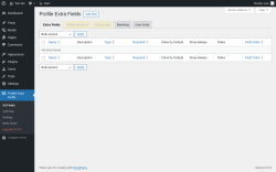 Page screenshot: Profile Extra Fields
