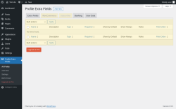 Page screenshot: Profile Extra Fields → WooСommerce