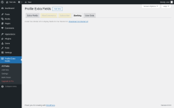 Page screenshot: Profile Extra Fields → Booking