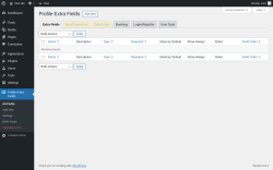 Page screenshot: Profile Extra Fields