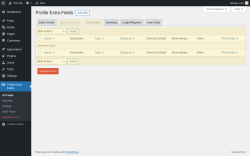 Page screenshot: Profile Extra Fields → Subscriber