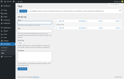 Page screenshot: User Blogs → Tags
