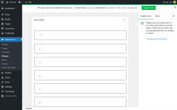 Page screenshot: Widgets ‹ Test site — WordPress