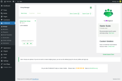 Page screenshot: Groups ‹ Test site — WordPress