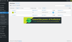Page screenshot: ProfileGrid &rarr; Members