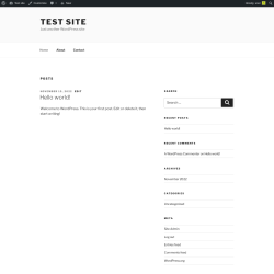 Page screenshot: Test site &ndash; Just another WordPress site