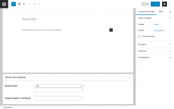 Page screenshot: Domain Name Pages &rarr; Add New