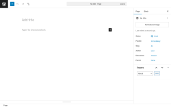 Page screenshot: Add Page ‹ Test site — WordPress