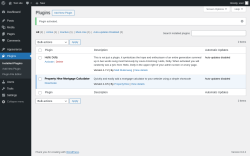 Page screenshot: Plugins &lsaquo; Test site &mdash; WordPress