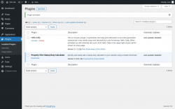 Page screenshot: Plugins &lsaquo; Test site &mdash; WordPress