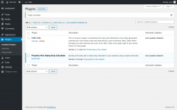 Page screenshot: Plugins &lsaquo; Test site &mdash; WordPress