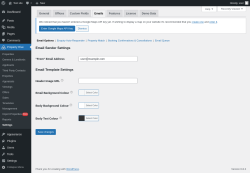 Page screenshot: Property Hive &rarr; Settings &rarr; Emails