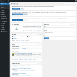 Page screenshot: Dashboard &lsaquo; Test site &mdash; WordPress