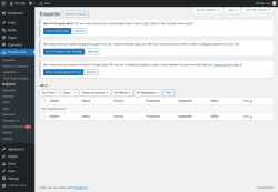 Page screenshot: Property Hive &rarr; Enquiries