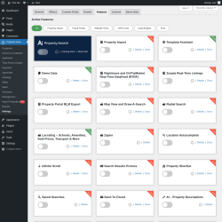 Page screenshot: Property Hive &rarr; Settings &rarr; Features